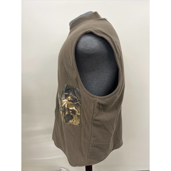 Redhead Sleeveless Vest Reversible Mens Large Tall Fleeced Lined Outdoor Brown - Picture 4 of 12